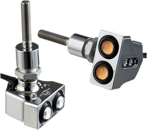 Joker Machine Rat Eye Mirror-Mount Turn Signals - Dual - Chrome 05-216C - Main Product View