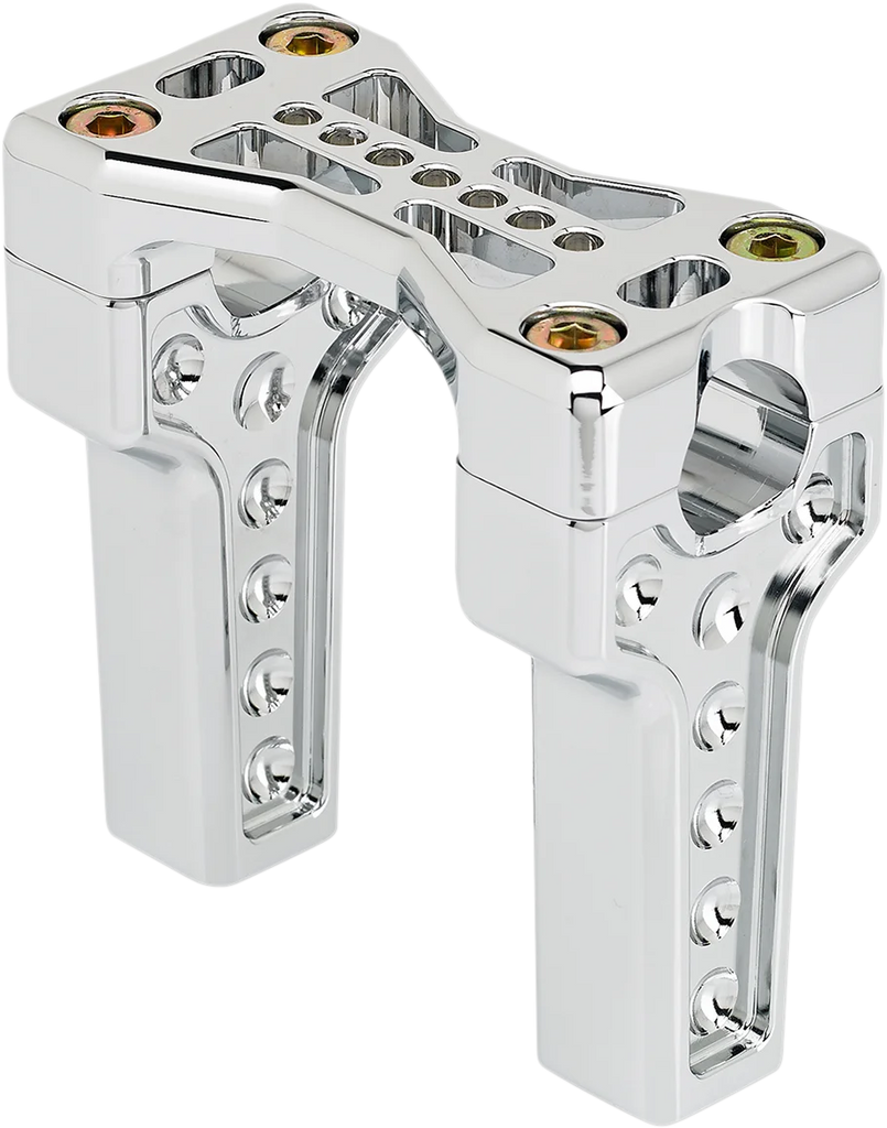 Joker Machine Risers - Straight - Bridge - Chrome 03-864-1C - Main Product View