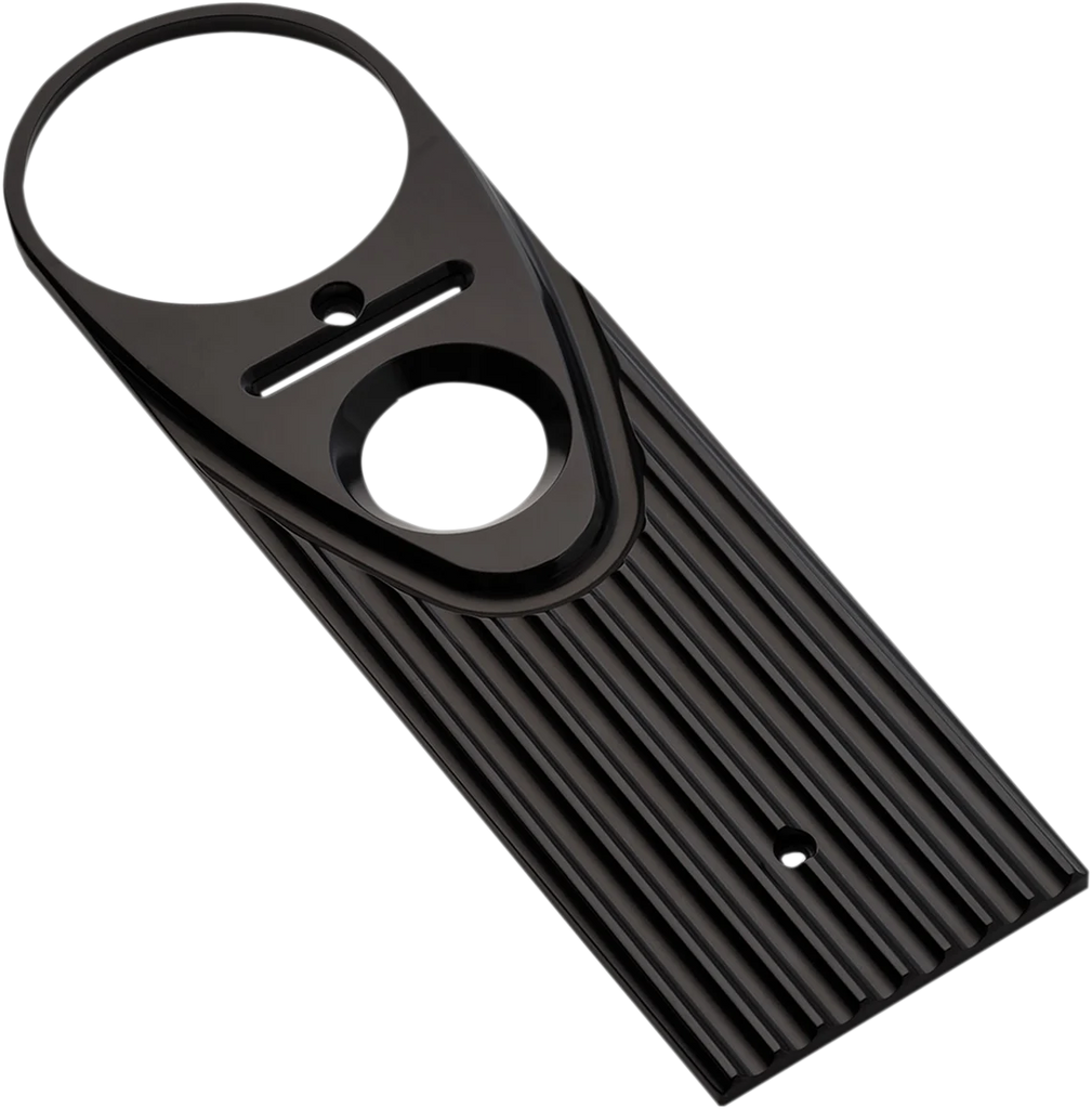 Joker Machine Road King Dash Panel - Finned - Black Anodized 04-20-1 - Main Product View