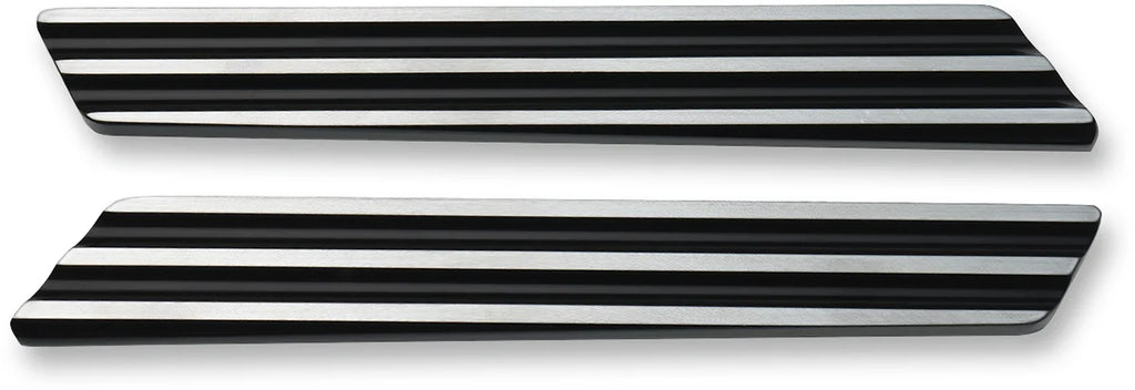 Joker Machine Saddlebag Latch Inserts - Black/Silver 04-501-2 - Main Product View