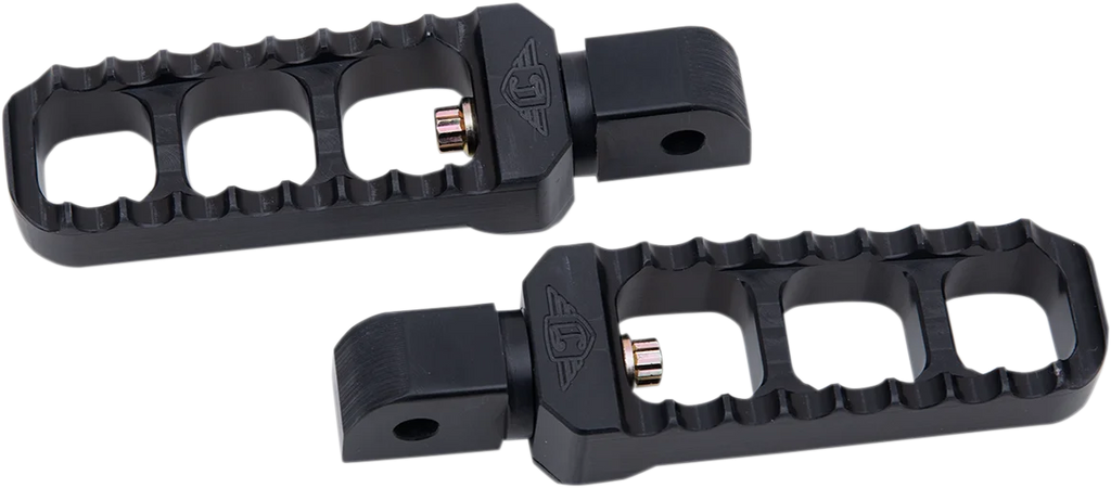 Joker Machine Serrated Footpegs - Black - Narrow 08-61-7B - Main Product View