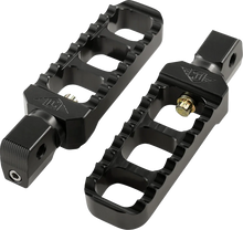 Load image into Gallery viewer, Joker Machine Serrated Footpegs - Black - Narrow 08-61-8B - Main Product View