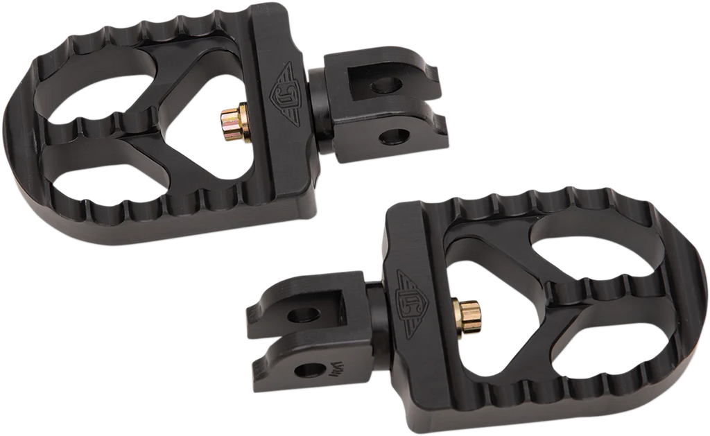 Joker Machine Serrated Footpegs - Black - Short 08-57-6B - Main Product View