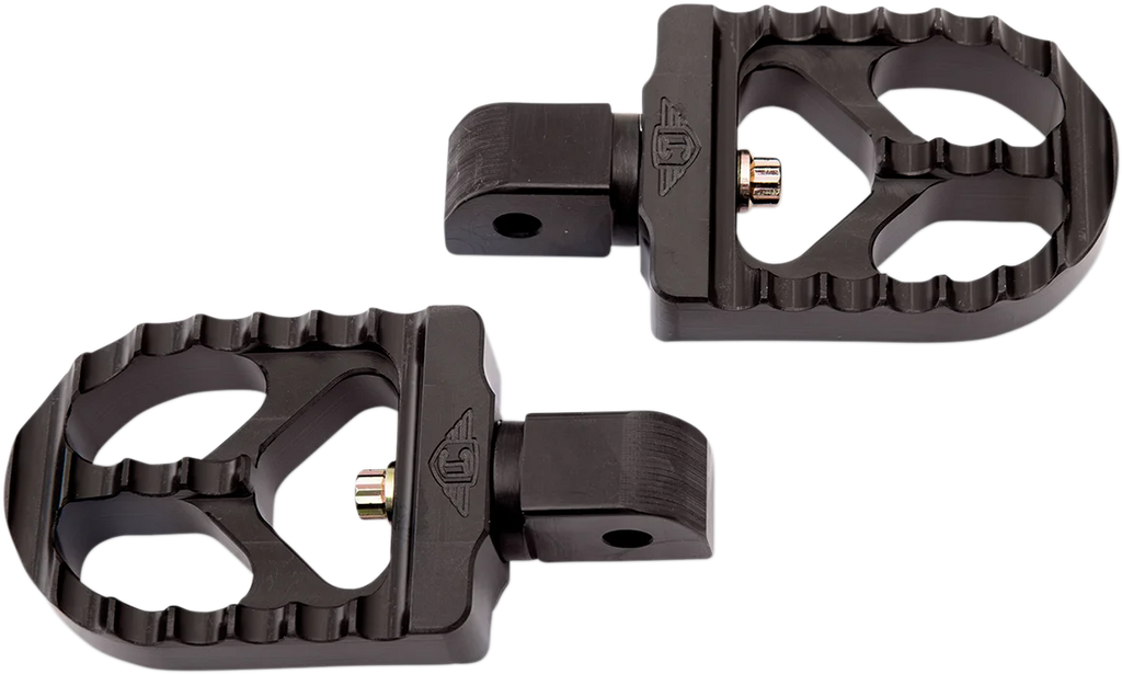Joker Machine Serrated Footpegs - Black - Short 08-57-7B - Main Product View