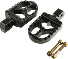 Load image into Gallery viewer, Joker Machine Serrated Footpegs - Black - Short 08-57-8B - Main Product View