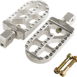 Load image into Gallery viewer, Joker Machine Serrated Footpegs - Silver- Long 08-56-8 - Main Product View