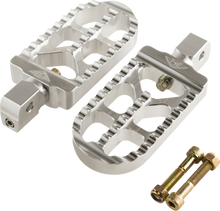 Load image into Gallery viewer, Joker Machine Serrated Footpegs - Silver- Long 08-56-8 - Main Product View