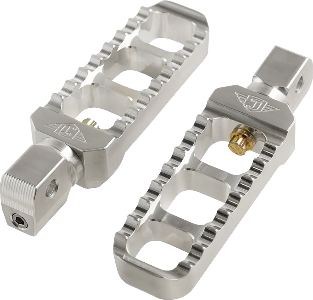 Joker Machine Serrated Footpegs - Silver- Narrow 08-61-8 - Main Product View