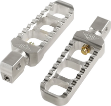 Load image into Gallery viewer, Joker Machine Serrated Footpegs - Silver- Narrow 08-61-8 - Main Product View