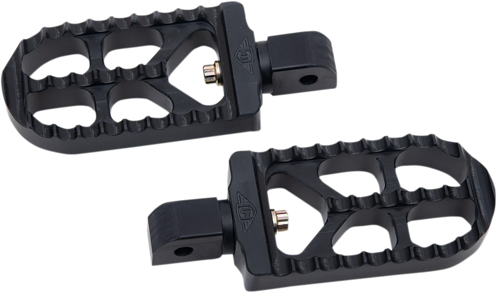 Joker Machine Serrated Footpegs - Silver- Narrow 08-61-8 - Side View