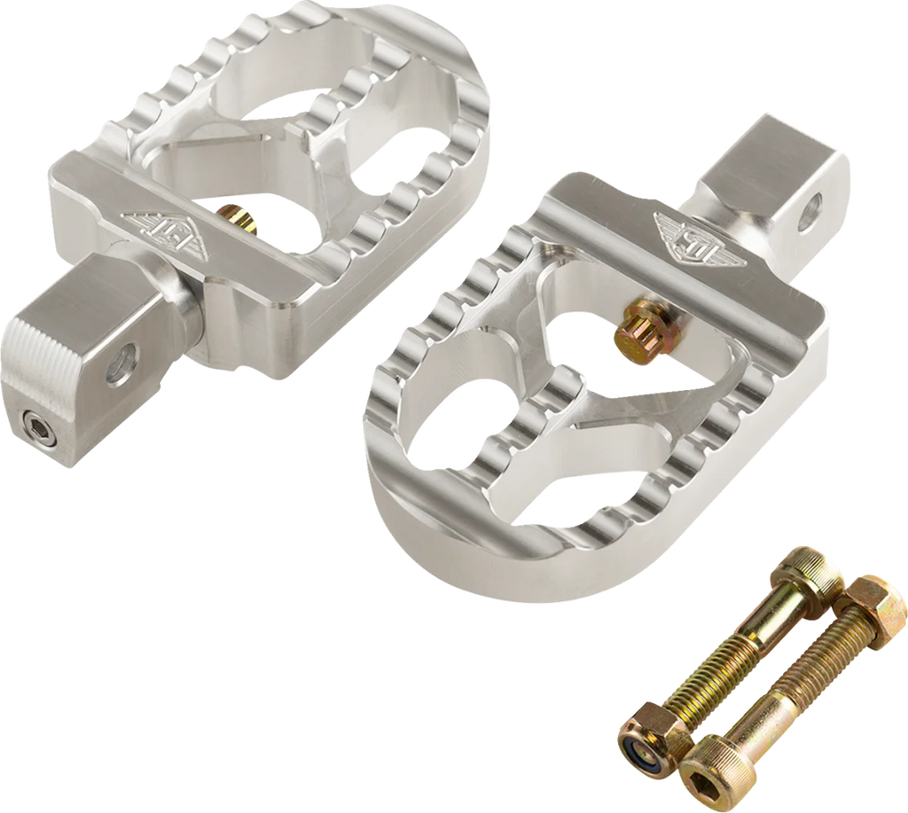 Joker Machine Serrated Footpegs - Silver- Short 08-57-8 - Main Product View