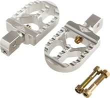 Load image into Gallery viewer, Joker Machine Serrated Footpegs - Silver- Short 08-57-8 - Main Product View