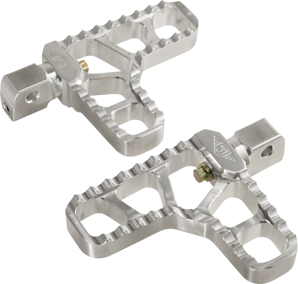 Joker Machine Serrated Heel Pegs - Silver - Indian 08-62-8 - Main Product View