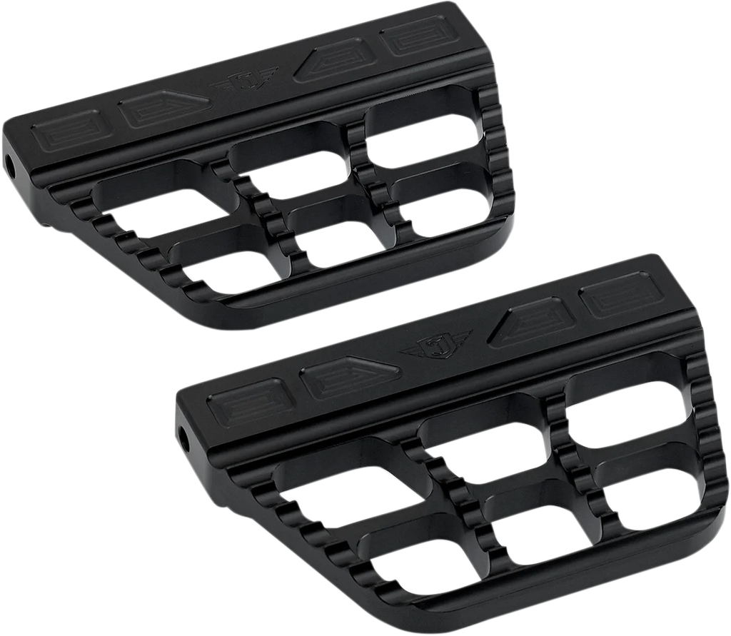 Joker Machine Serrated Passenger Floorboard - Black 08-645-1B - Main Product View