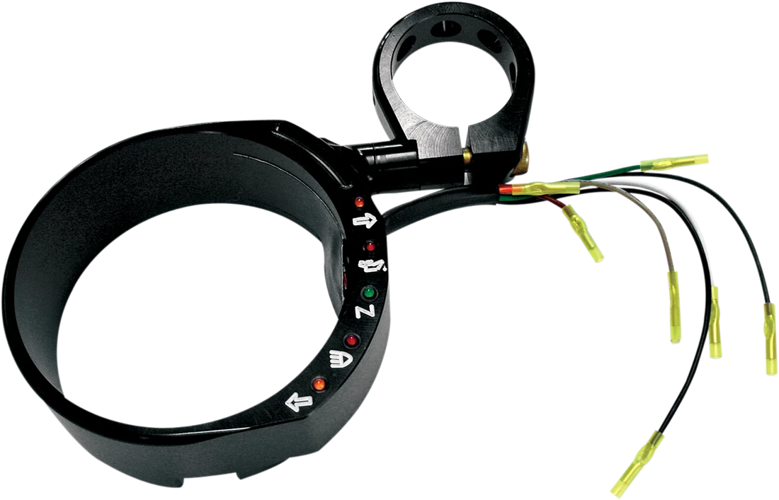 Joker Machine Speedometer Relocation Bracket - Black - For 49 mm Fork 10-305B - Side View