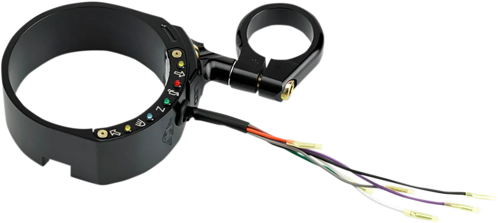 Joker Machine Speedometer Relocation Bracket with Easy Mount Clamp - Black Anodized