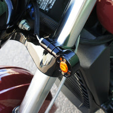 Load image into Gallery viewer, Joker Machine Speedometer Ring with Swivel Clamp - Black Anodized - For 39 mm Fork Tube 10-315B - Back View