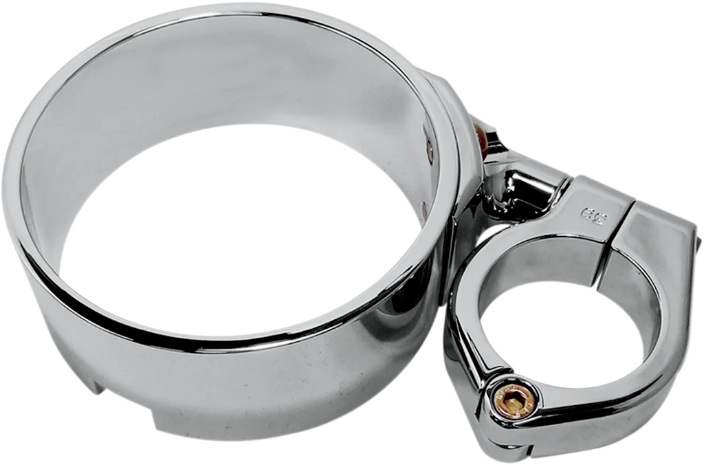 Joker Machine Speedometer Ring with Swivel Clamp - Chrome - For 39 mm Fork Tube 10-315C - Main Product View