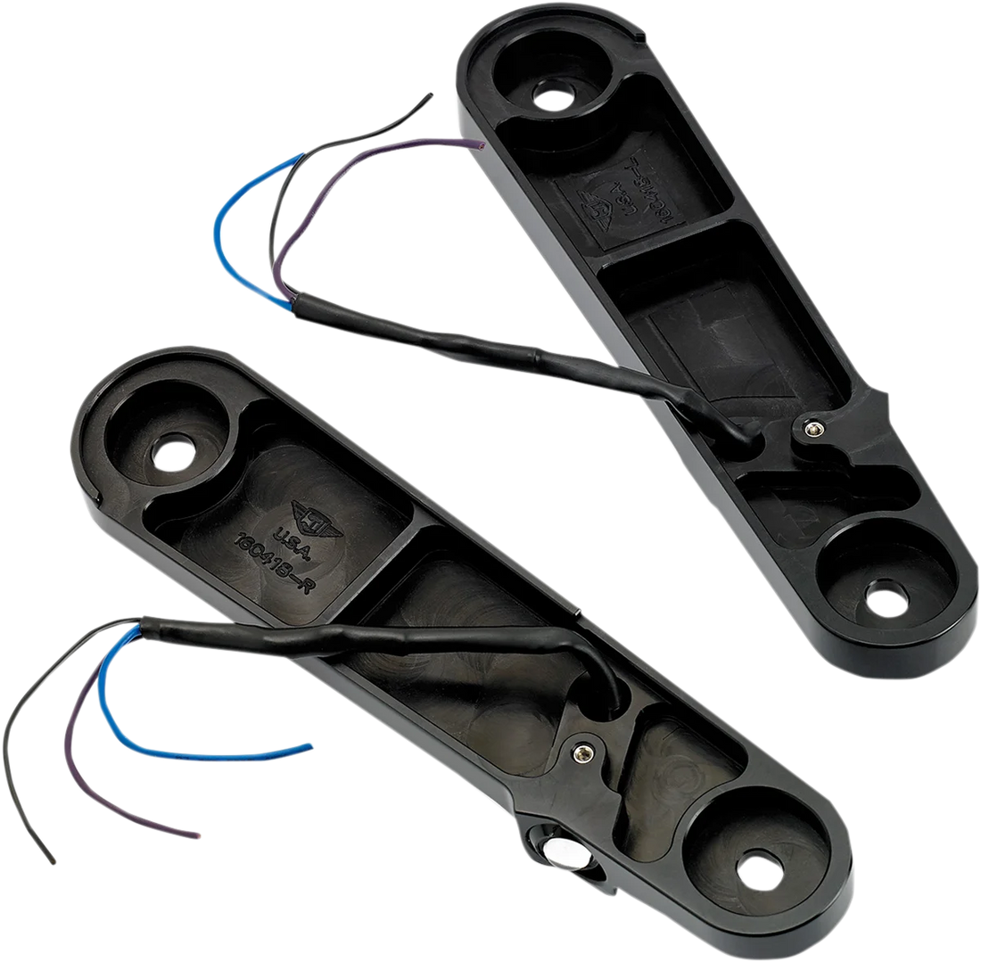 Joker Machine Streamliner Turn Signals - Smooth - Black 05-211-1 - Side View
