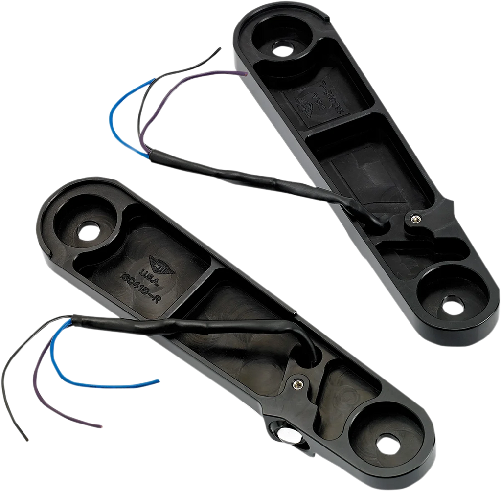 Joker Machine Streamliner Turn Signals - Smooth - Black 05-211-1 - Side View