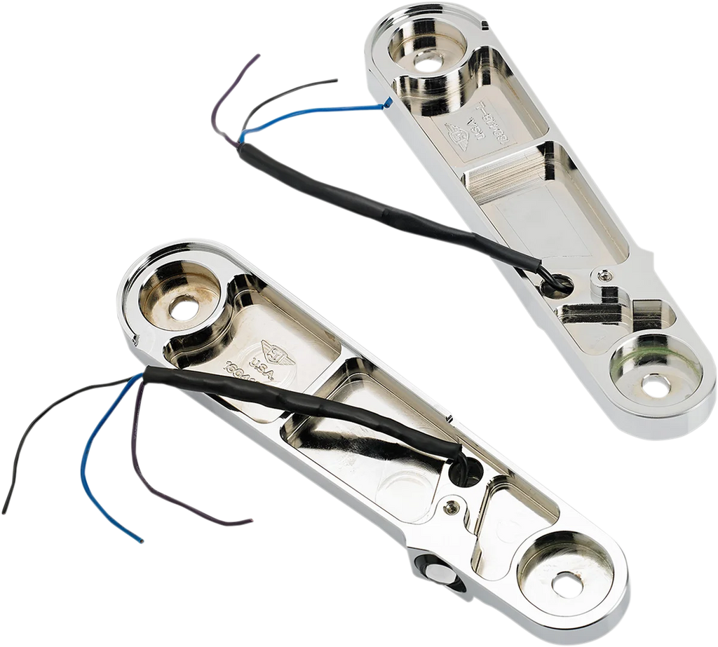Joker Machine Streamliner Turn Signals - Smooth - Chrome 05-211-3 - Side View