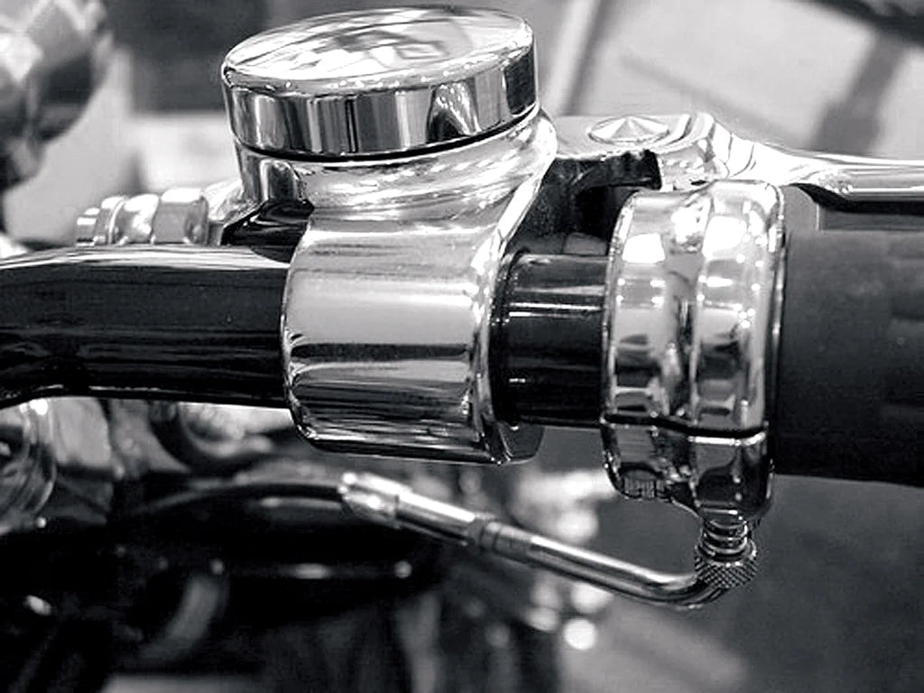 Joker Machine Throttle Housing - Single Cable - Chrome 03-147 - Side View