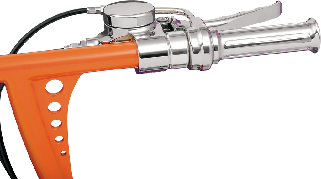 Joker Machine Throttle Housing - Single Cable - Chrome 03-147 - Back View
