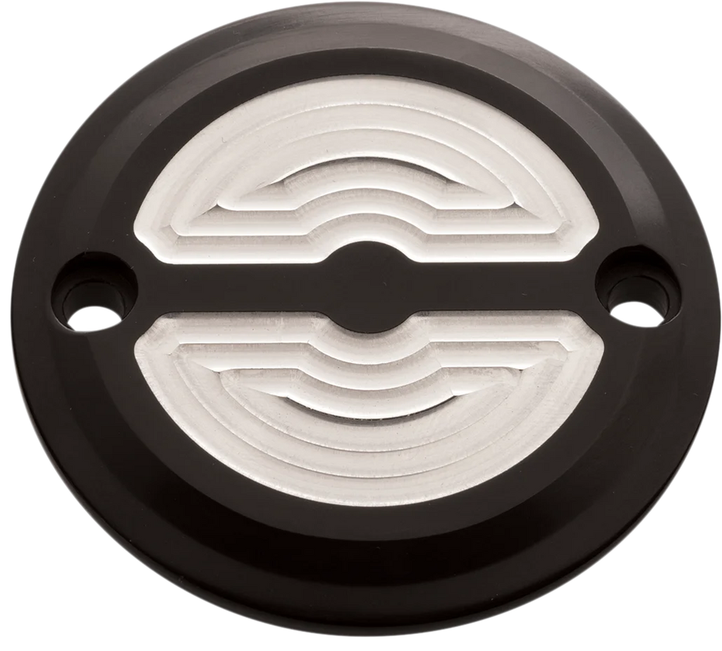 Joker Machine Timing Cover - Milled - Black - M8 02-972-2 - Main Product View