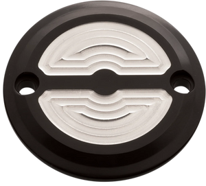 Joker Machine Timing Cover - Milled - Black - M8 02-972-2 - Main Product View
