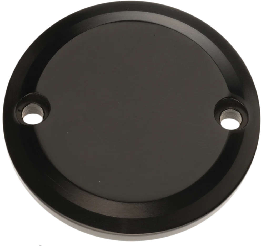 Joker Machine Timing Cover - Smooth - Black Anodized - M8 02-971-1 - Main Product View
