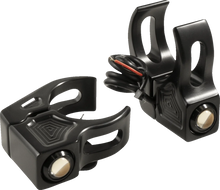 Load image into Gallery viewer, Joker Machine Turn Signal - 39 mm - Amber - Black 05-220-1 - Back View