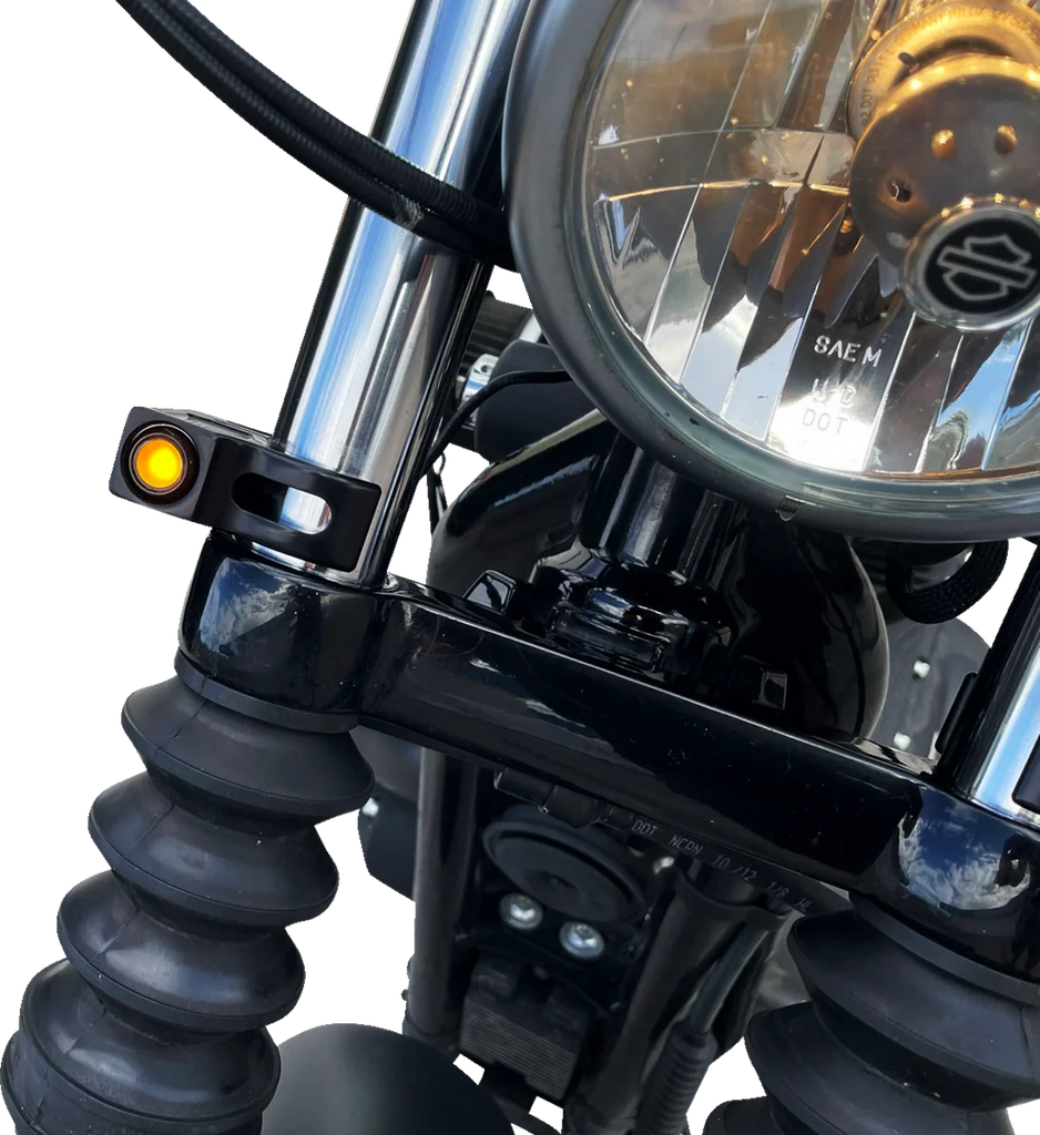 Joker Machine Turn Signal - 39 mm - Amber - Black 05-220-1 - Additional View 7