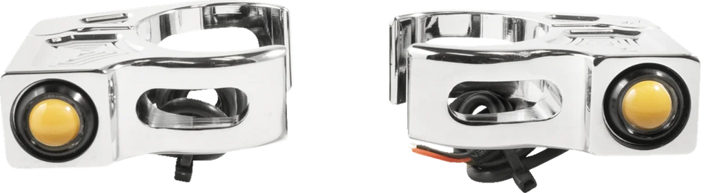 Joker Machine Turn Signal - 39 mm - Amber - Chrome 05-220-3 - Main Product View
