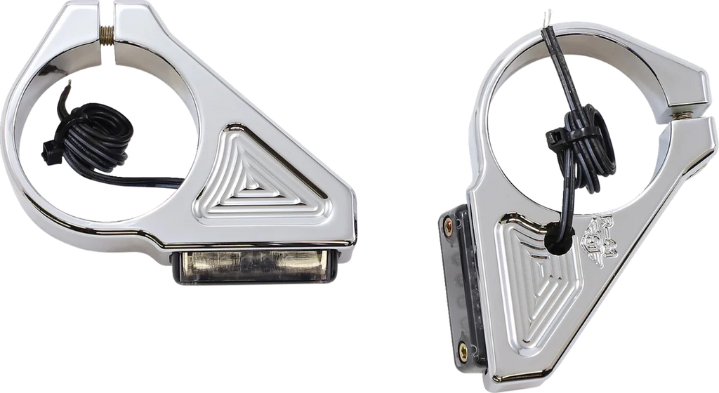 Joker Machine Turn Signal - 41 mm - Amber - Chrome 05-304-3 - Main Product View