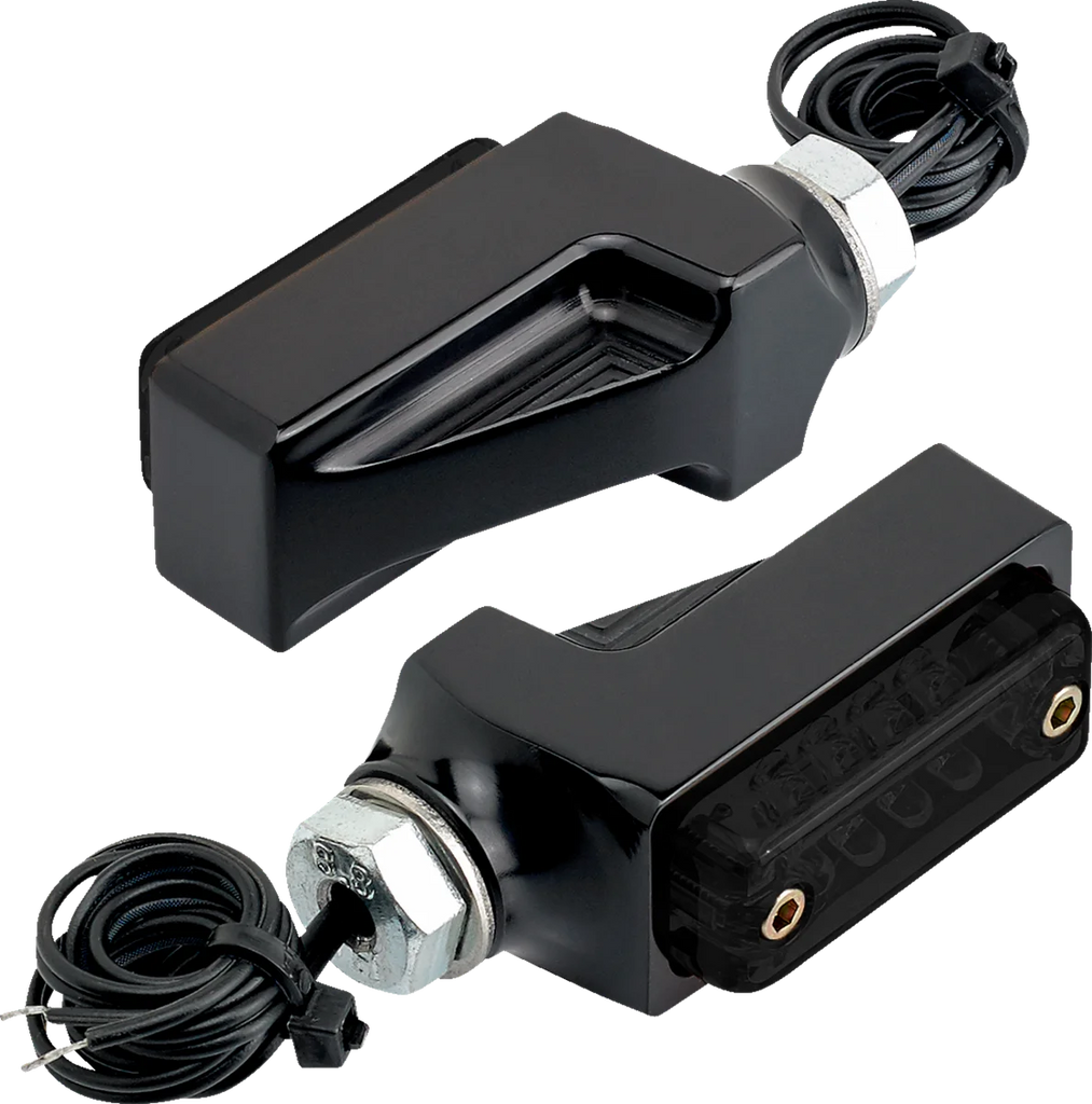 Joker Machine Turn Signal - Amber - Black 05-311-1A - Main Product View