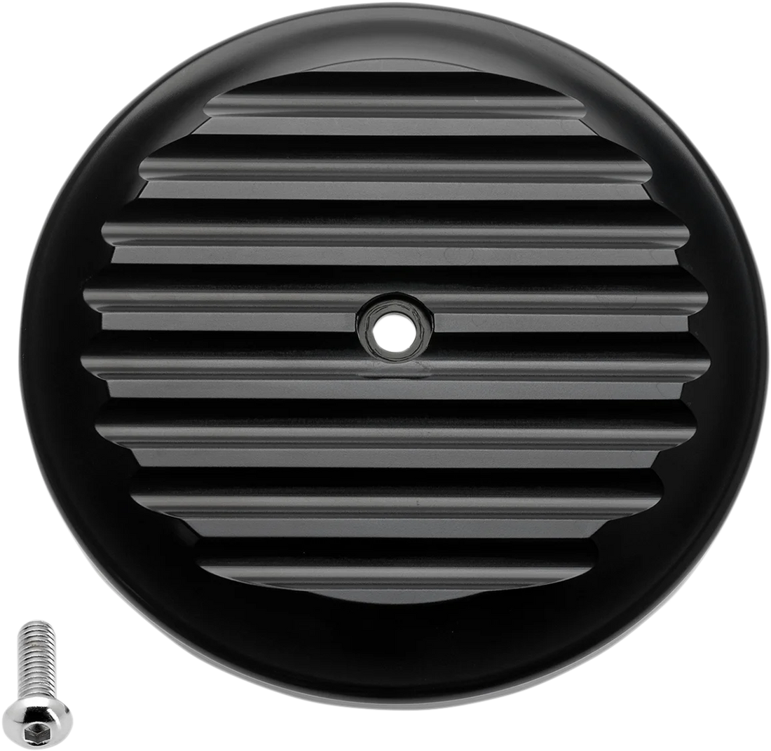 Joker Machine VT Air Cleaner Cover - Smooth - Black 02-222-1 - Side View