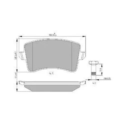 Jurid Brake Pad Set 573259J fits 2009-2015 Audi A4 / 2009-2014 Audi A4 Quattro / 2010-2014 Audi A5 / 2008-2011 Audi A5 Qua...