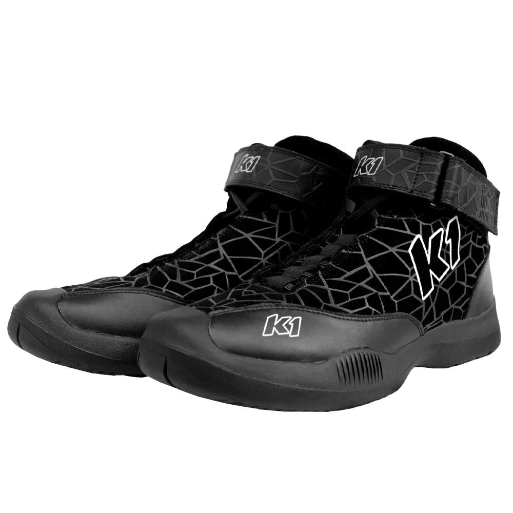 K1 RaceGear Crew Shoe Versus Nomex Size 8 Black SFI 3.3/5 24-VER-N-8