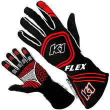 Load image into Gallery viewer, K1 RaceGear Glove Flex Small Black/ Red 23-FLX-NR-S