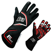 Load image into Gallery viewer, K1 RaceGear Gloves Flight Medium Black-Red 23-FLT-NR-M
