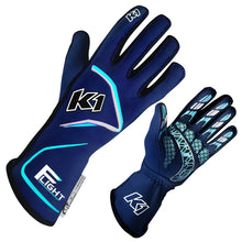 Load image into Gallery viewer, K1 RaceGear Gloves Flight Medium Blue 23-FLT-BFB-M