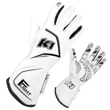 Load image into Gallery viewer, K1 RaceGear Gloves Flight Medium White 23-FLT-WG-M