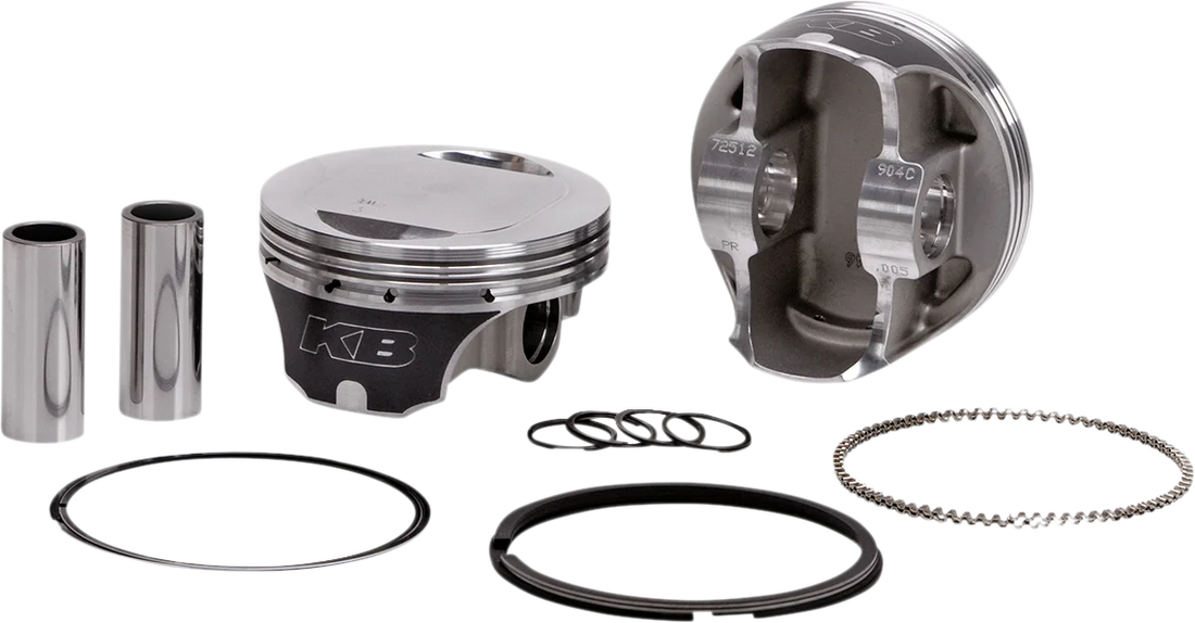 KB Performance Motorcycle Pistons Forged Piston Kit - Twin Cam KB904C.STD - Side View
