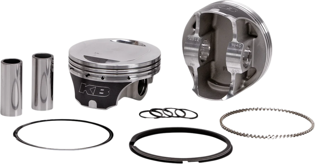 KB Performance Motorcycle Pistons Forged Piston Kit - Twin Cam KB904C.STD - Side View