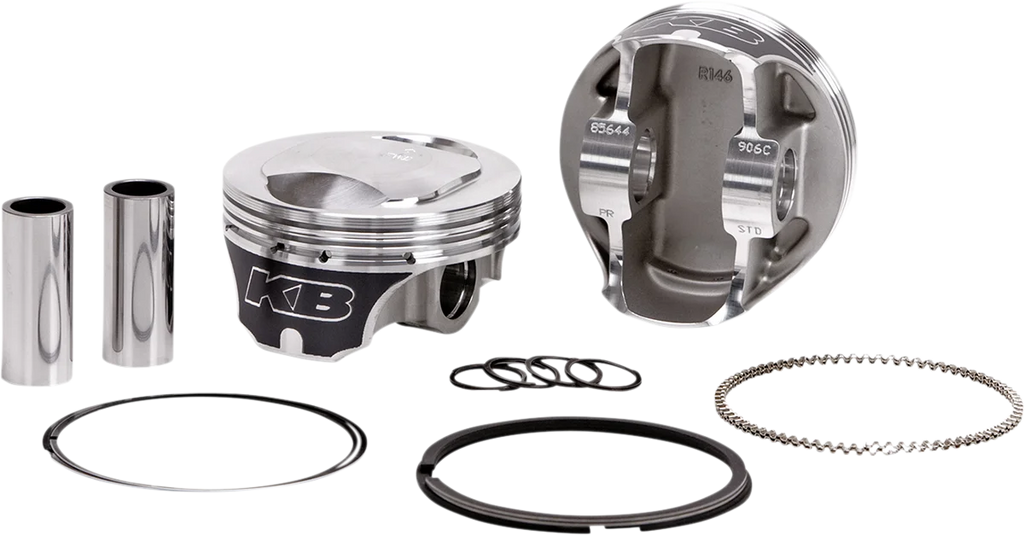 KB Performance Motorcycle Pistons Forged Piston Kit - Twin Cam KB906C.STD - Side View
