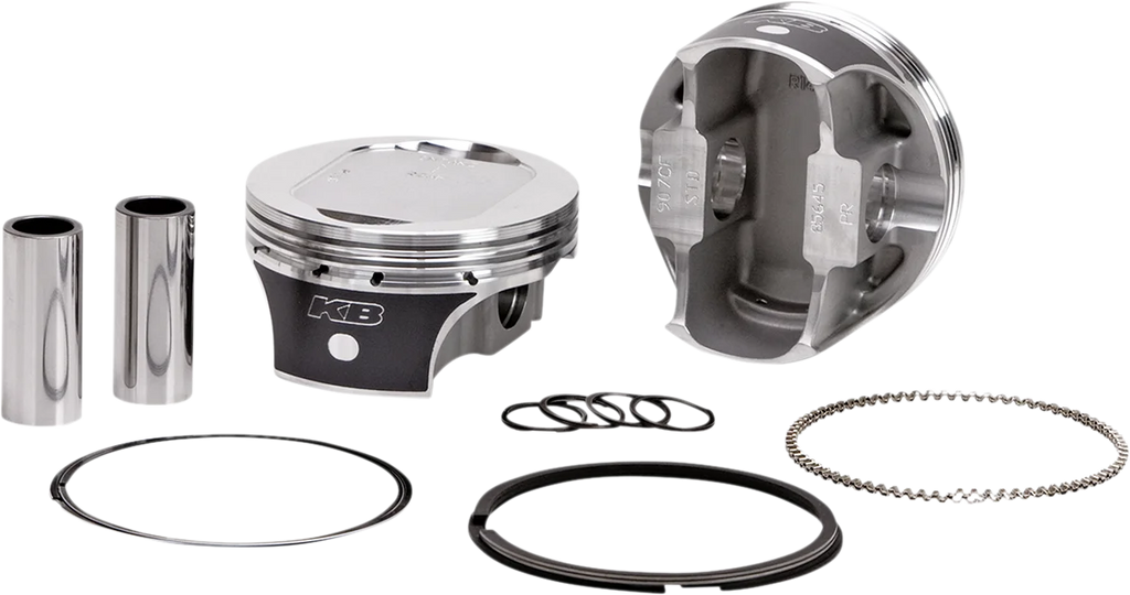 KB Performance Motorcycle Pistons Forged Piston Kit - Twin Cam KB907C.STD - Side View