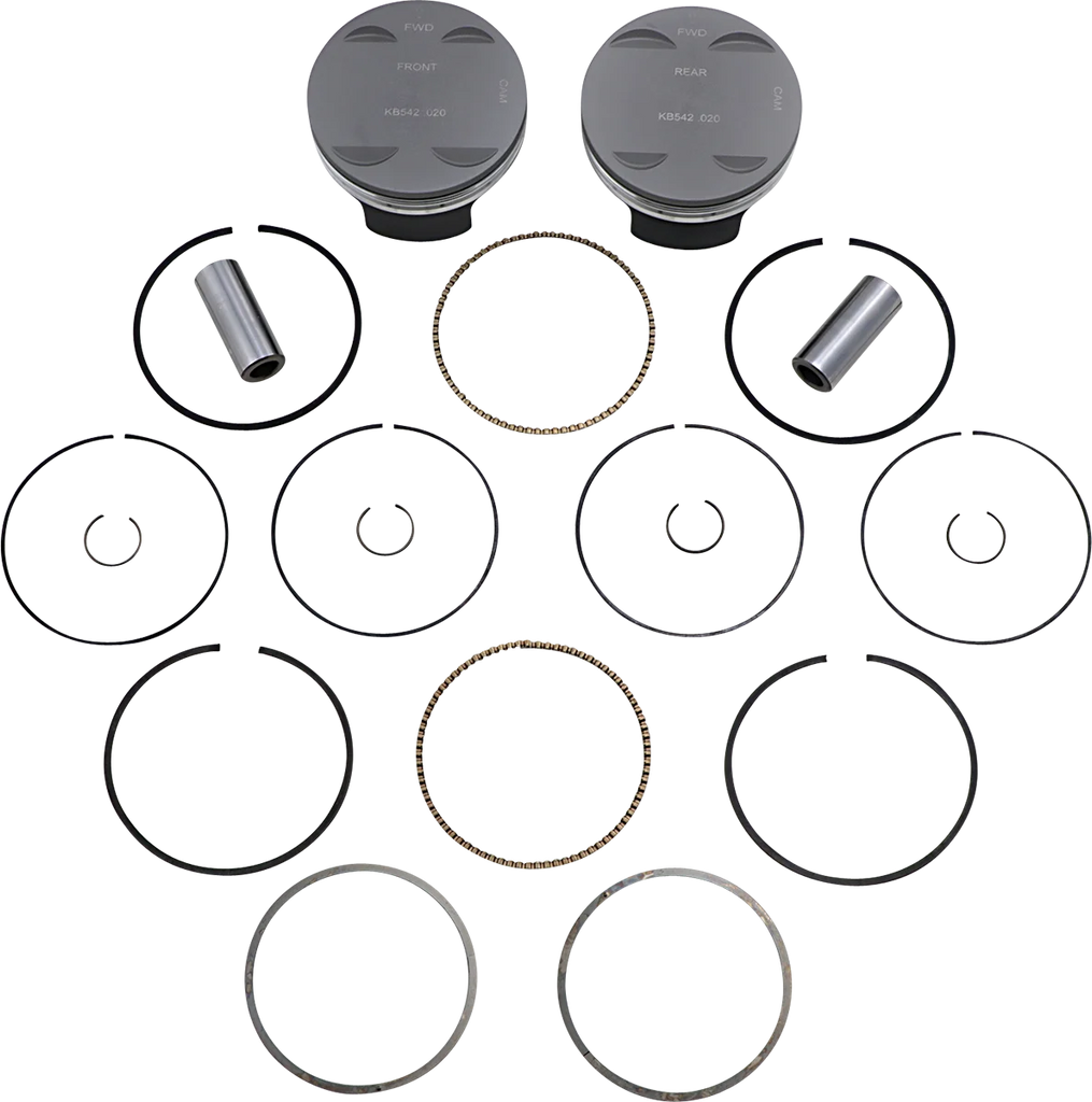 KB Performance Motorcycle Pistons PISTON KIT M8 117" +020 KB542LCA.020 - Main Product View
