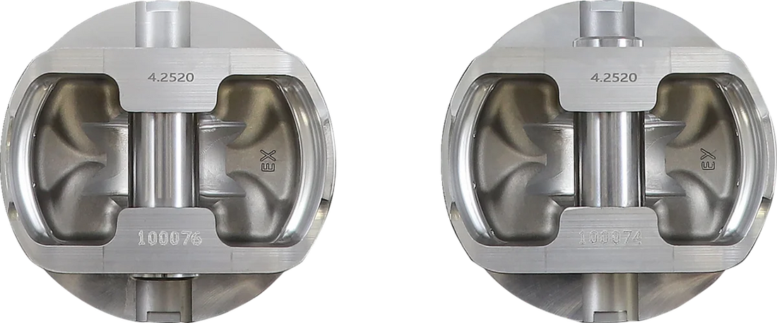 KB Performance Motorcycle Pistons Piston Kit - +.005" - M8 KB595LCA.005 - Side View