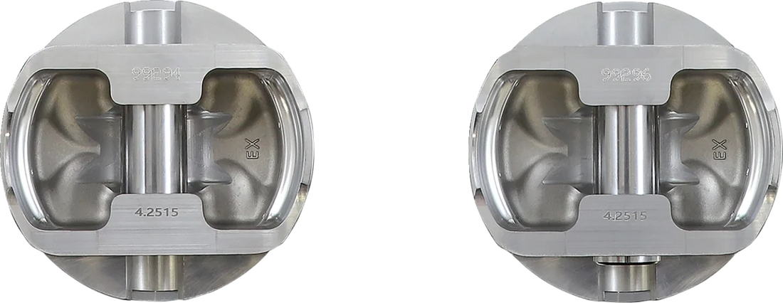 KB Performance Motorcycle Pistons Piston Kit - +.005" - M8 KB596LCA.005 - Side View