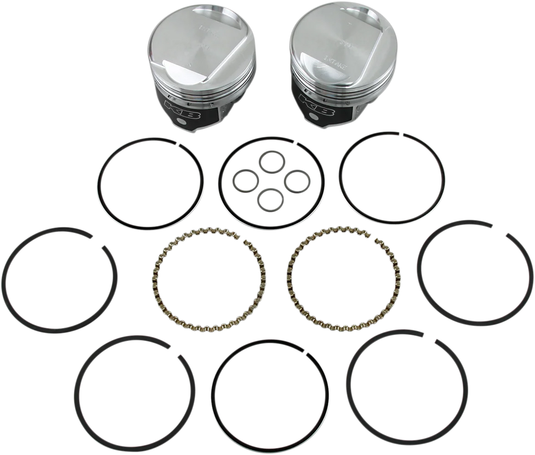 KB Performance Motorcycle Pistons Piston Kit - Evolution KB305.STD - Side View
